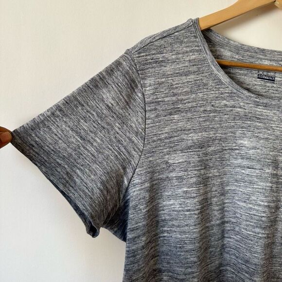 Basic Editions Gray Short Sleeve Tee - Picture 12 of 13
